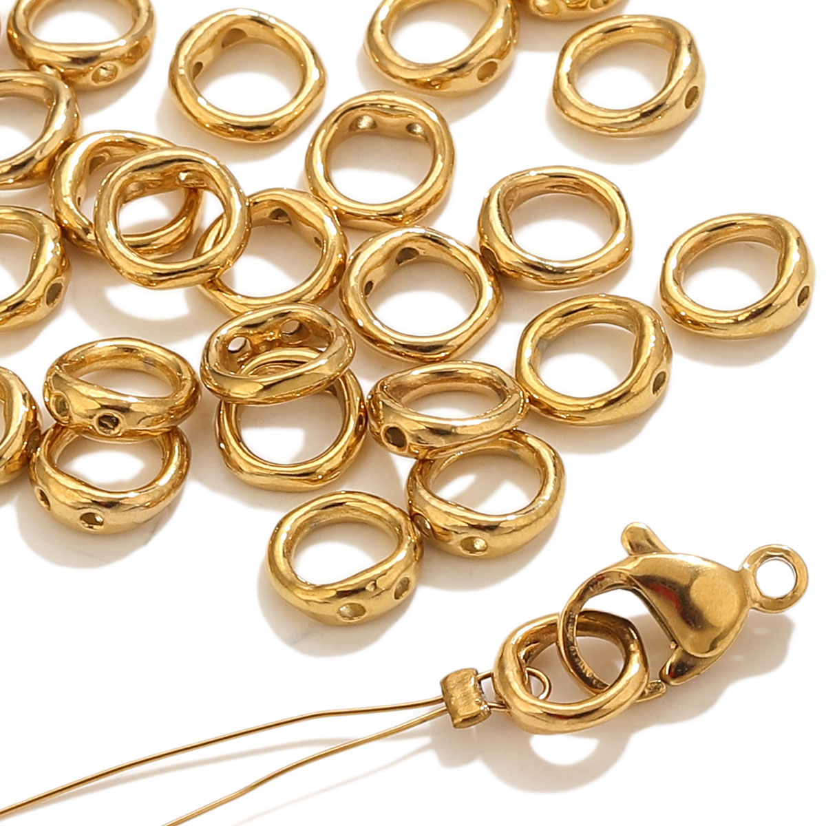 Jewelry Making Name - 20pcs Stainless Steel Clasps End Connectors