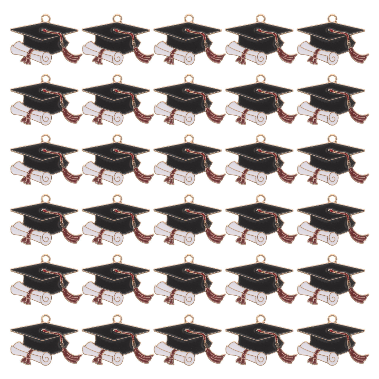 Jewelry Making Diploma - 50Pcs Graduation Cap Charms Alloy Pendant
