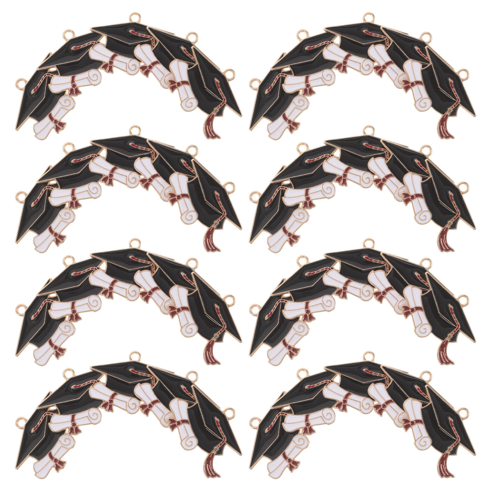 Jewelry Making Diploma - 50Pcs Alloy Graduation Cap Pendants Graduation