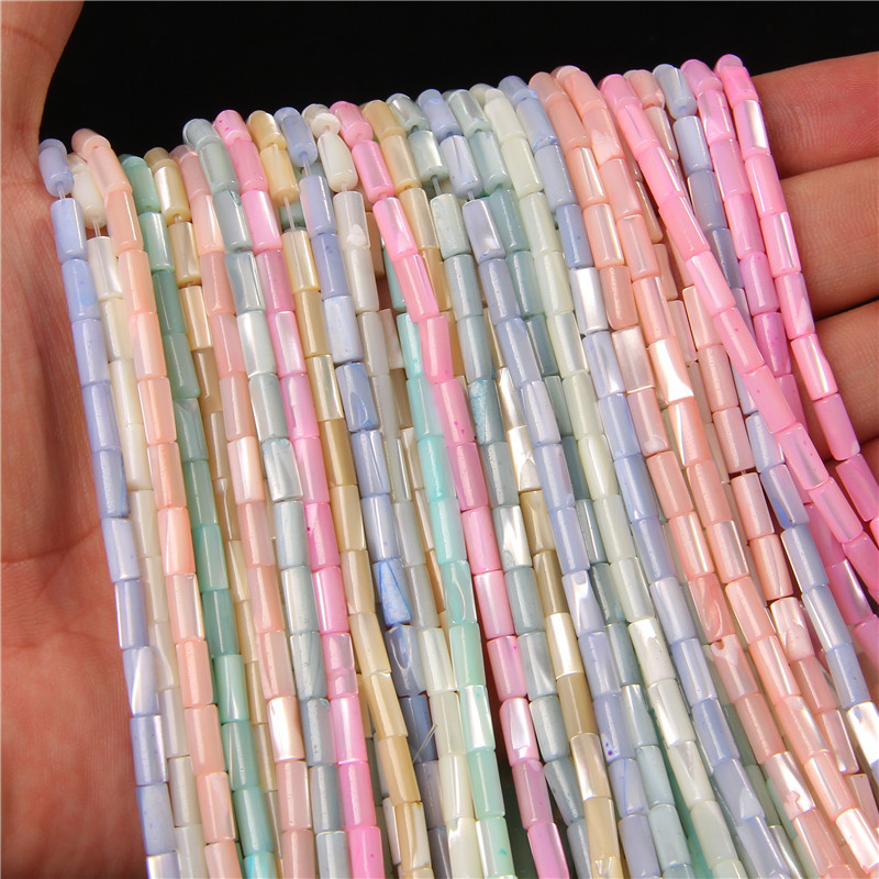 Seed Bead Tube - 4X8mm Tube Cylinder Shell Beads Seed