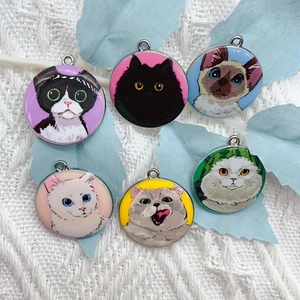 10pcs cartoon animal cat ename - огляд і ціна Jewelry Making Earrings