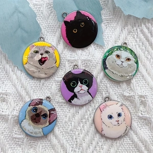 10pcs cartoon animal cat ename - огляд і ціна Jewelry Making Earrings