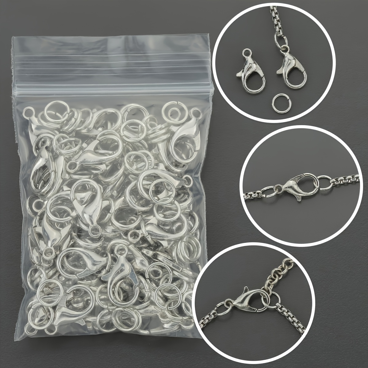 1/2/300pcs Lobster Clasps Open - огляд і ціна Jewelry Making Jump Rings