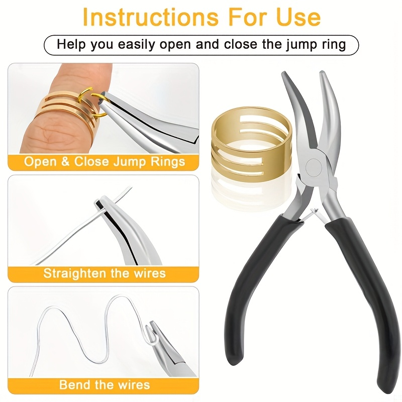 2pcs Curved Mouth Pliers Pink/ - огляд і ціна Jewelry Plier Set