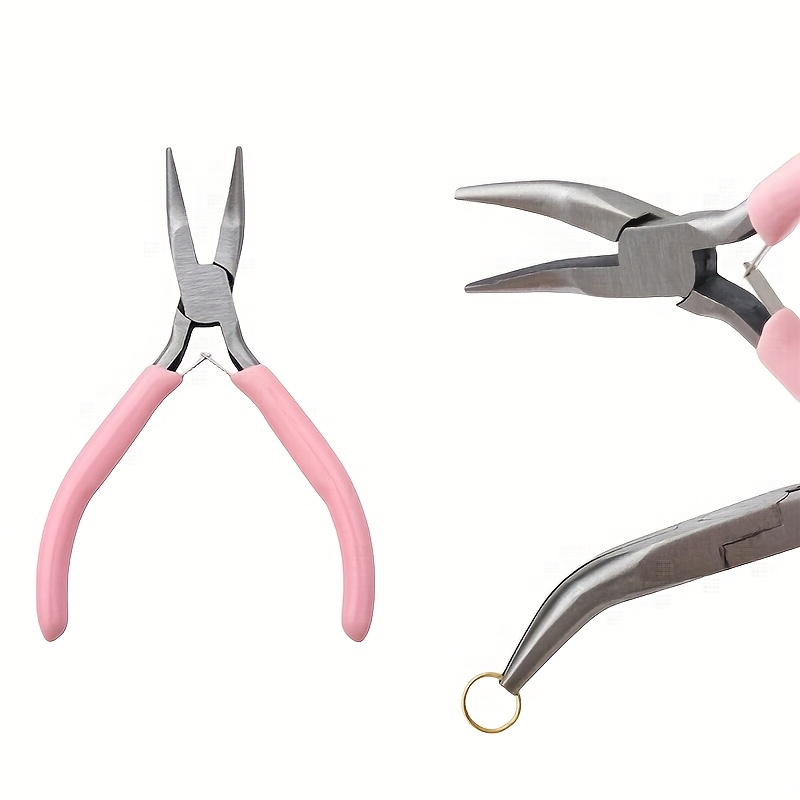 2pcs Curved Mouth Pliers Pink/ - огляд і ціна Jewelry Plier Set