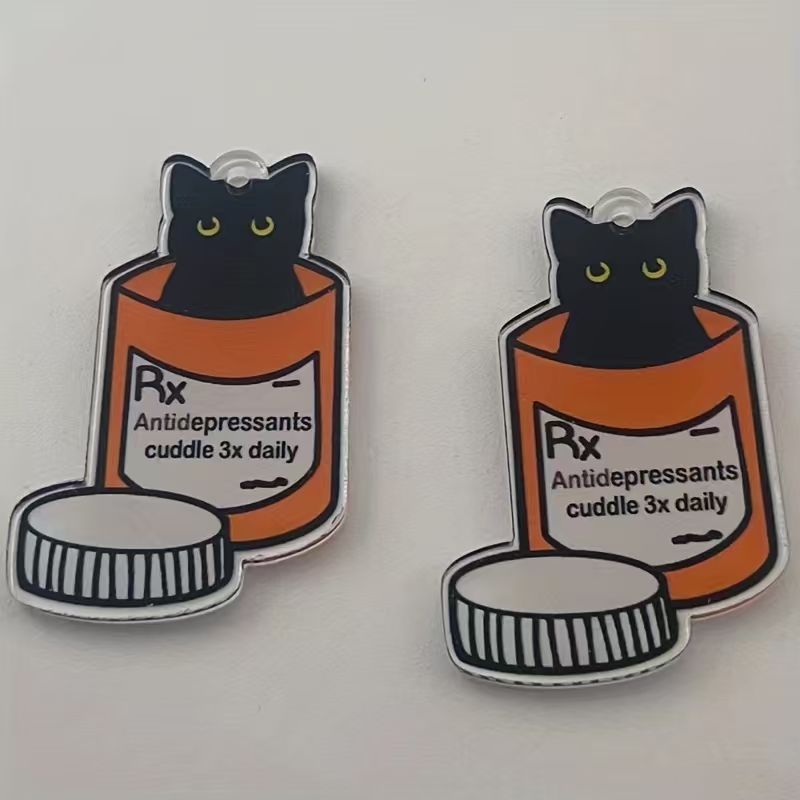 10pcs acrylic medicine cat pen - огляд і ціна Jewelry Making Earrings