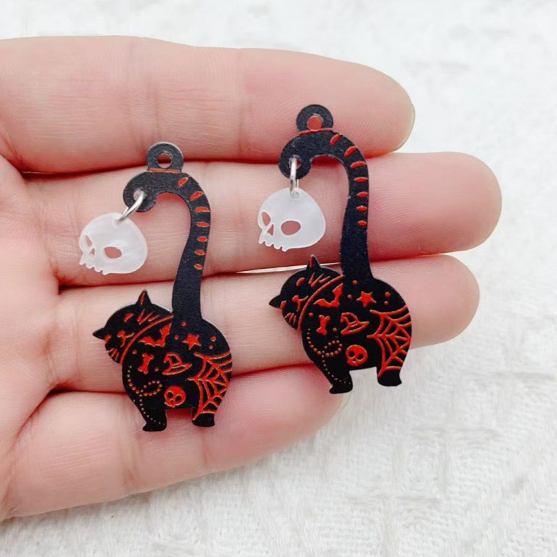 10pcs Halloween Acrylic Ghost  - огляд і ціна Jewelry Making Earrings