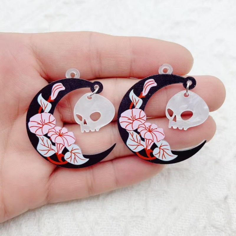 10pcs Halloween Acrylic Ghost  - огляд і ціна Jewelry Making Earrings