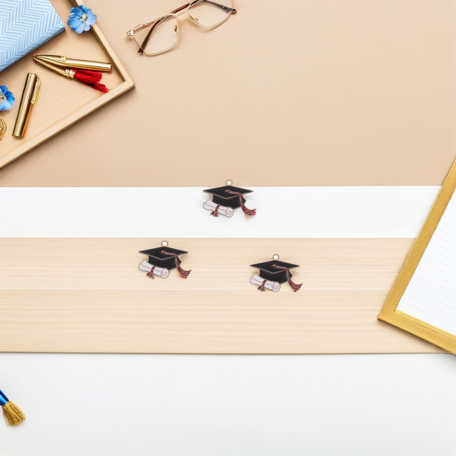 50Pcs Graduation Cap Charms Al - огляд і ціна Jewelry Making Diploma