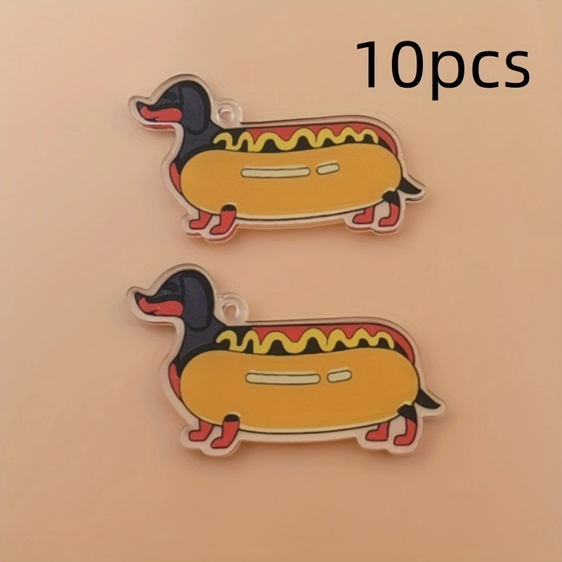10pcs acrylic 2D new sausage d - огляд і ціна Jewelry Making Earrings