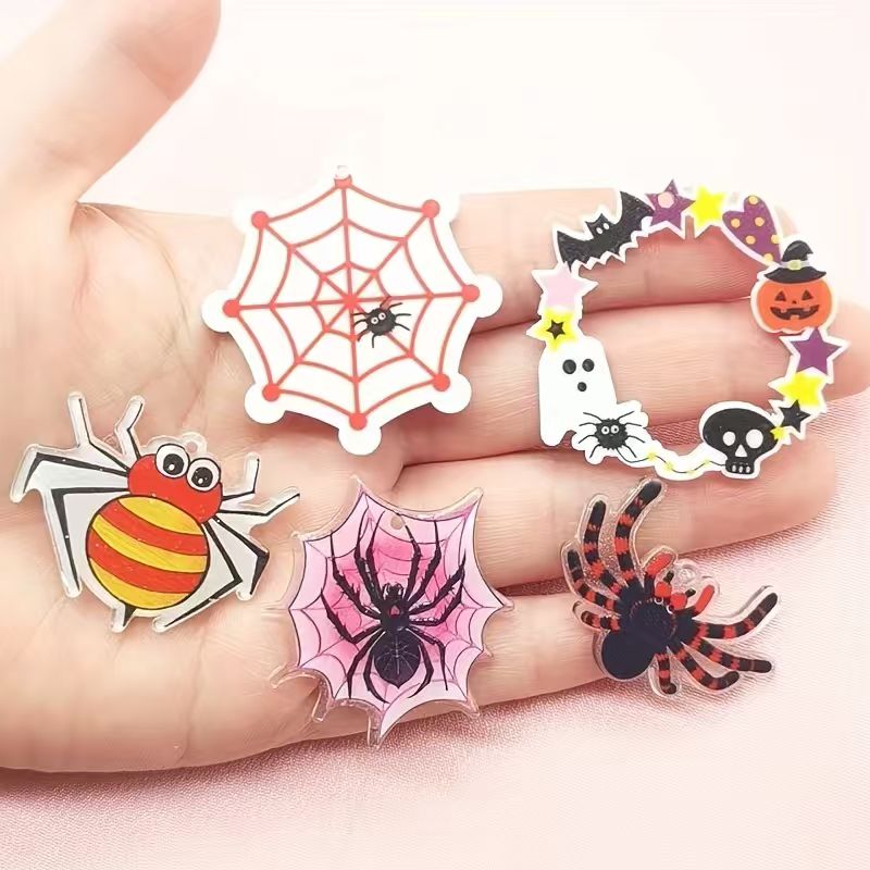 10pcs acrylic Halloween spider - огляд і ціна Jewelry Making Earrings