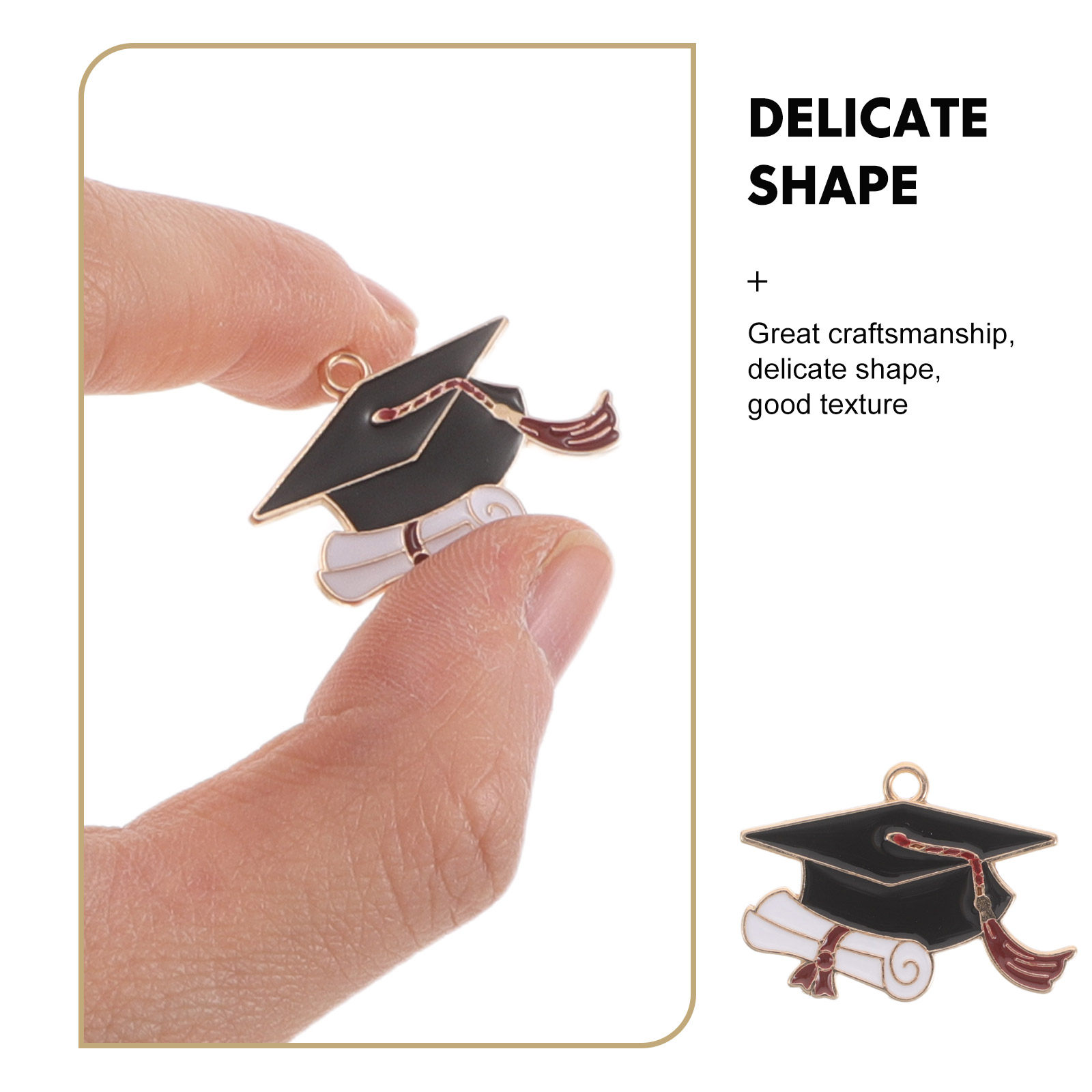 50Pcs Graduation Cap Charms Al - огляд і ціна Jewelry Making Diploma
