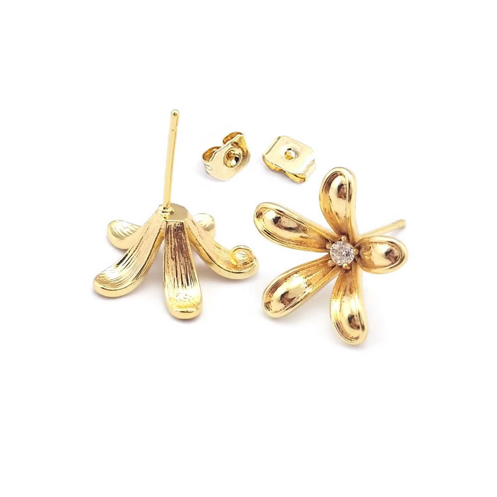 18K Gold Color Brass Flower St - огляд і ціна Jewelry Making Metal