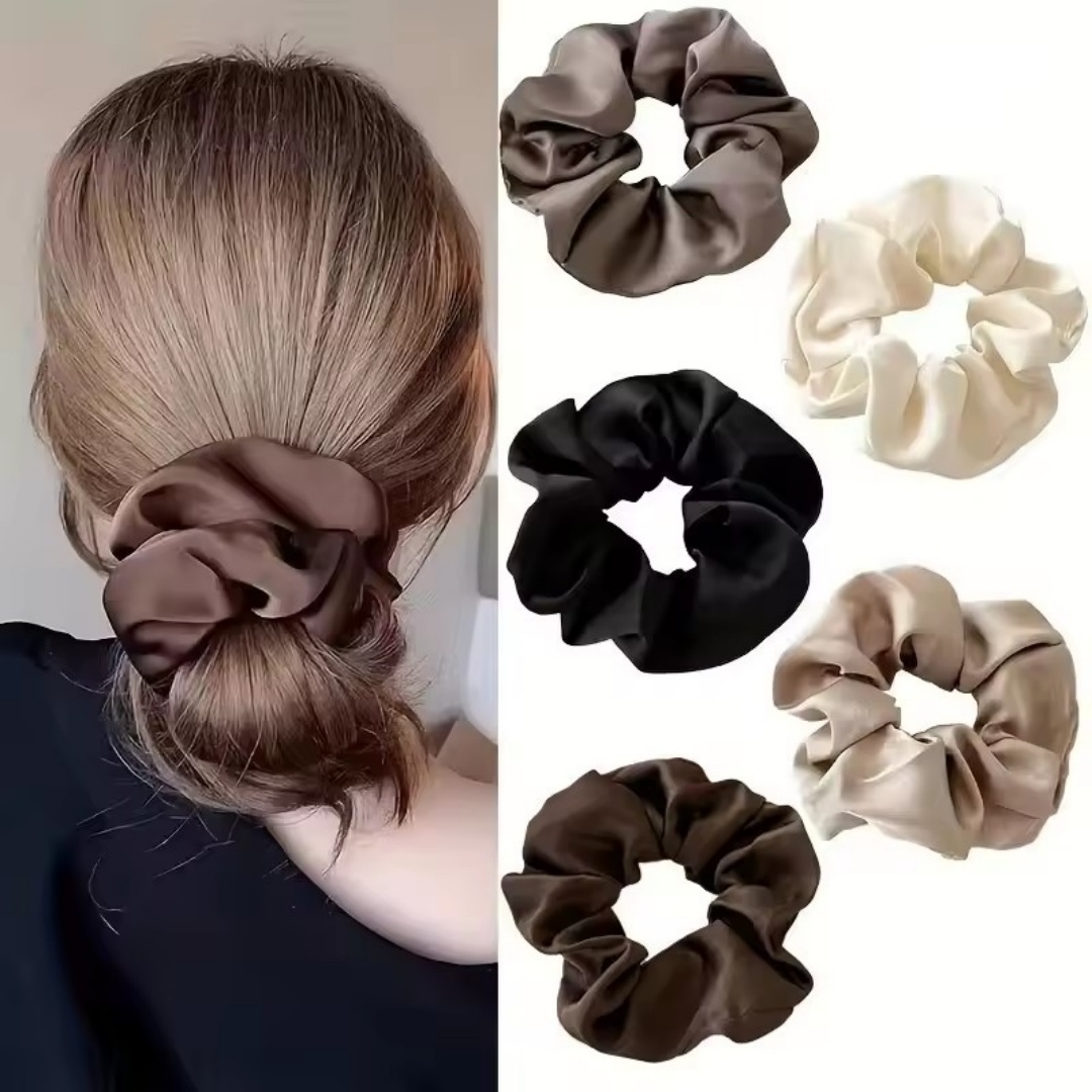 5PCS Satin Hair Scrunchie Exqu - огляд і ціна Jewelry Making Adults