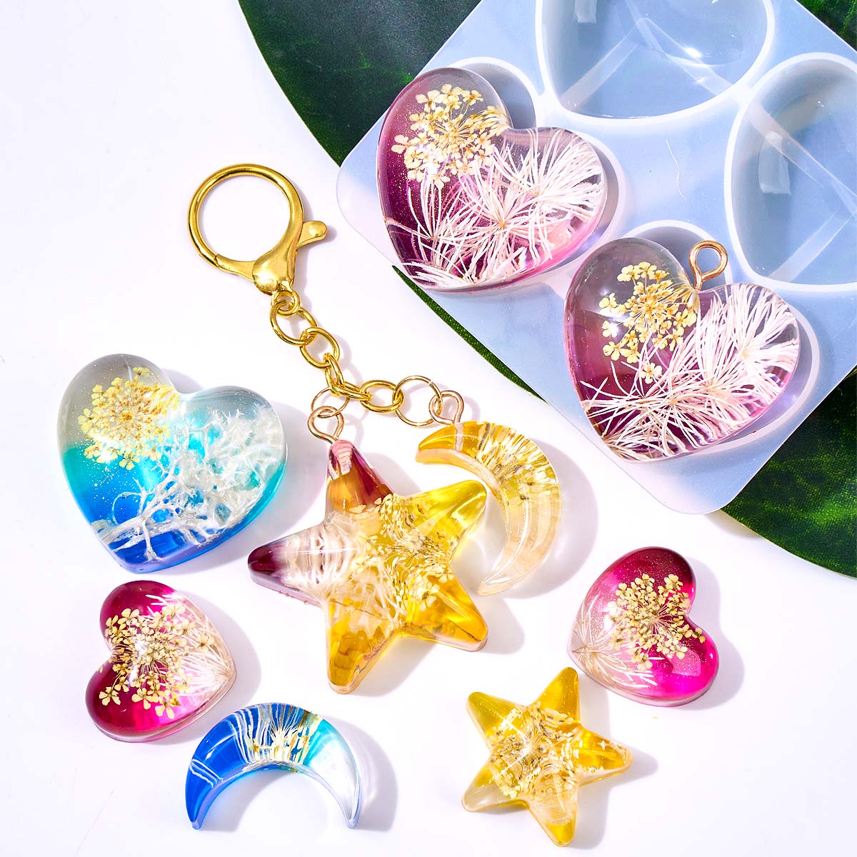 Heart Star Moon Pendant Silico - огляд і ціна Jewelry Making Mold