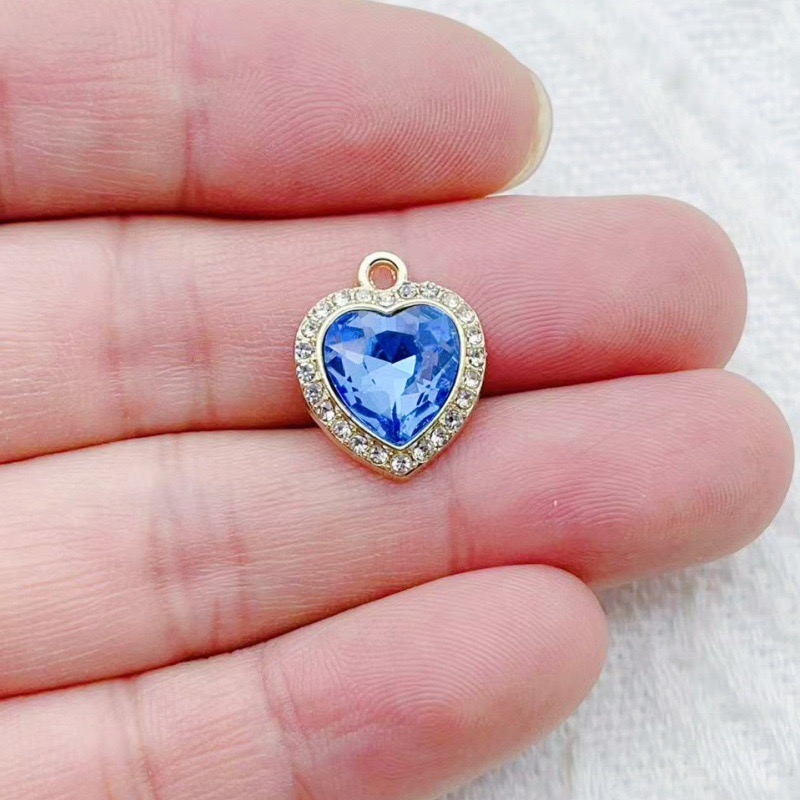 10pcs heart-shaped inlaid colo - огляд і ціна Jewelry Making Earrings