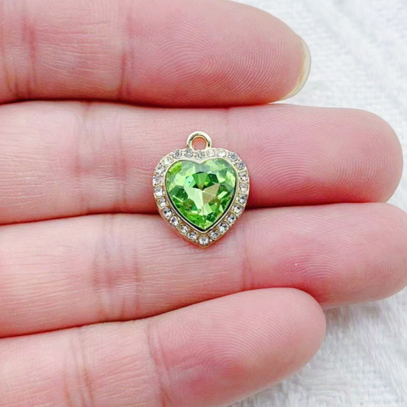 10pcs heart-shaped inlaid colo - огляд і ціна Jewelry Making Earrings