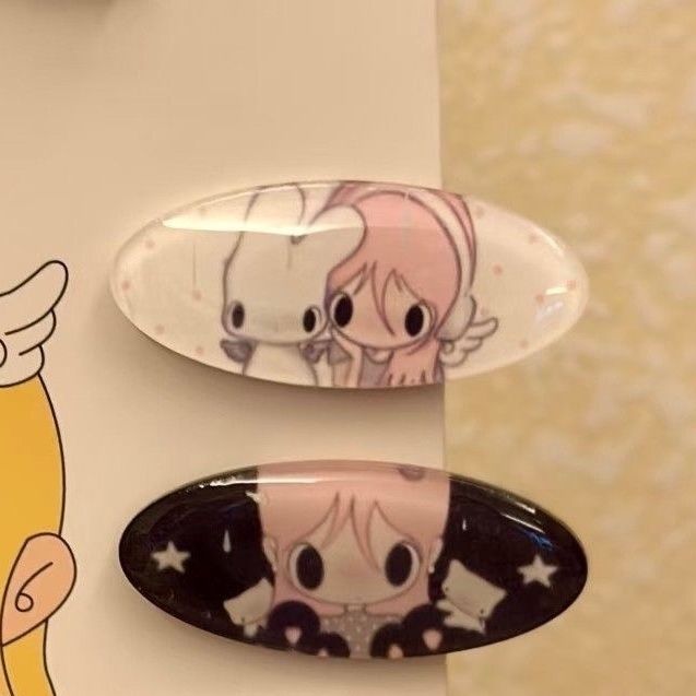 2Pcs INS Angel Girl Cartoon Ha - огляд і ціна Jewelry Making Adults