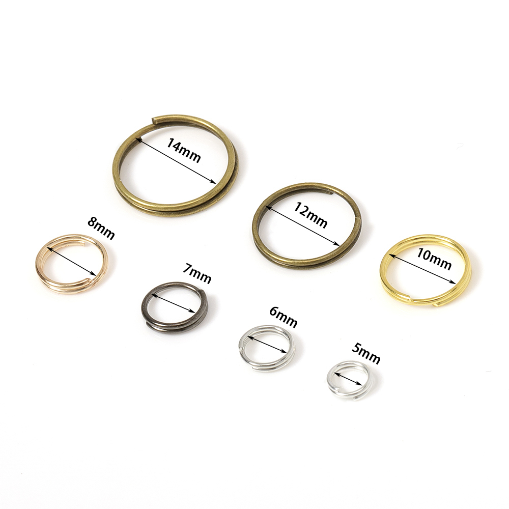 200pcs 5-14mm Key Ring Double  - огляд і ціна Jewelry Making Jump Rings
