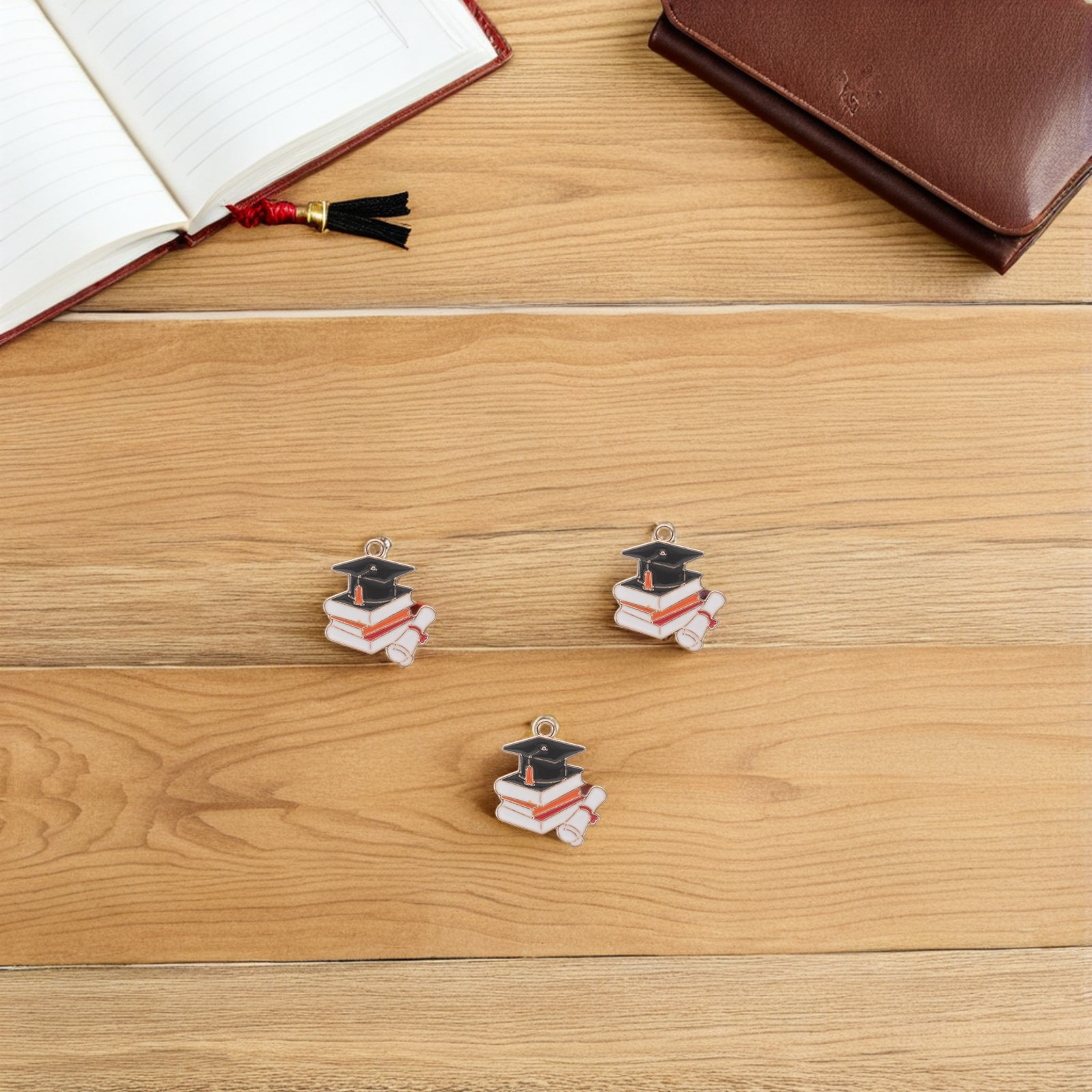 50Pcs Grad Cap Charms Alloy Gr - огляд і ціна Jewelry Making Diploma