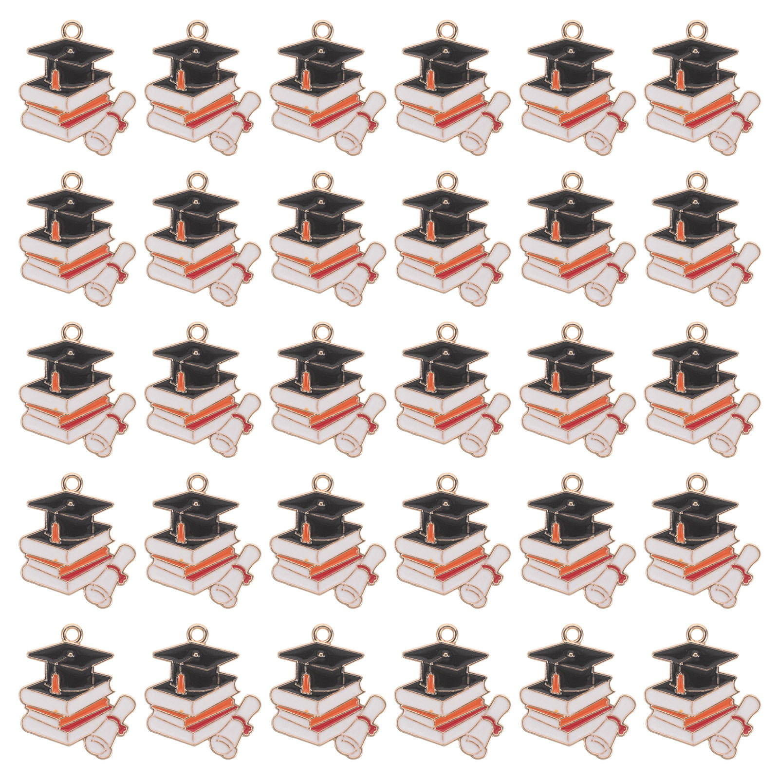 50Pcs Grad Cap Charms Alloy Gr - огляд і ціна Jewelry Making Diploma