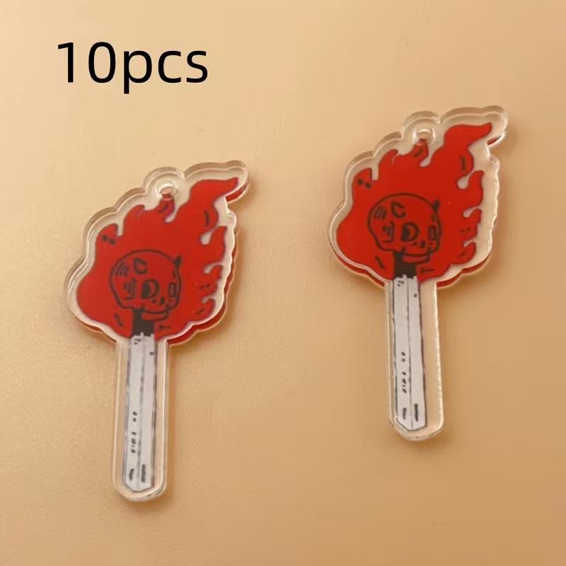 10pcs acrylic skull pendant, D - огляд і ціна Jewelry Making Earrings