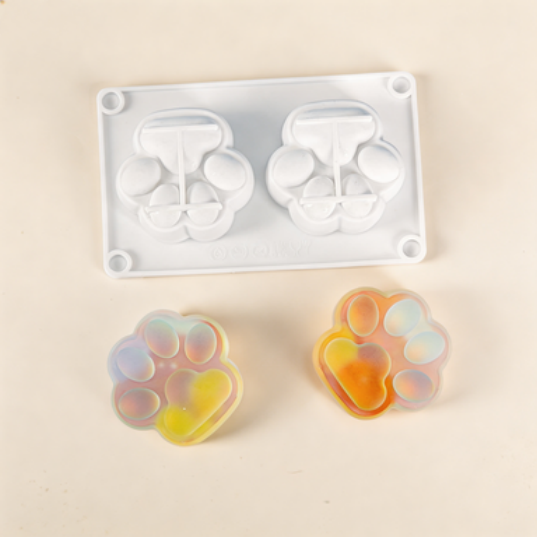 2-connected cat paw silicone m - огляд і ціна Jewelry Making Mold
