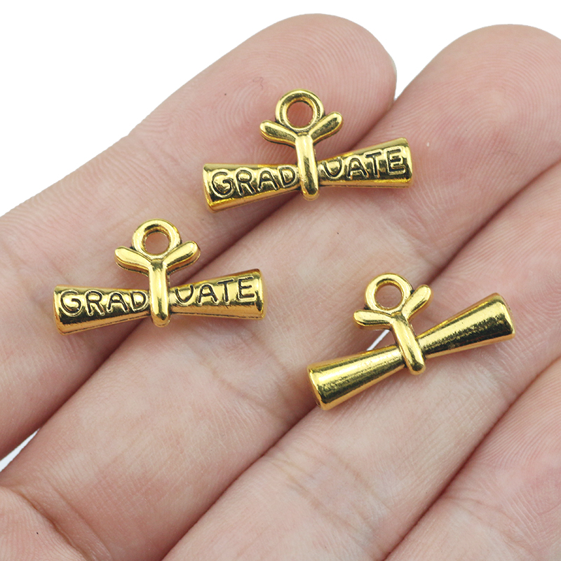 10pcs/lot 11*21mm Graduate Dip - огляд і ціна Jewelry Making Diploma