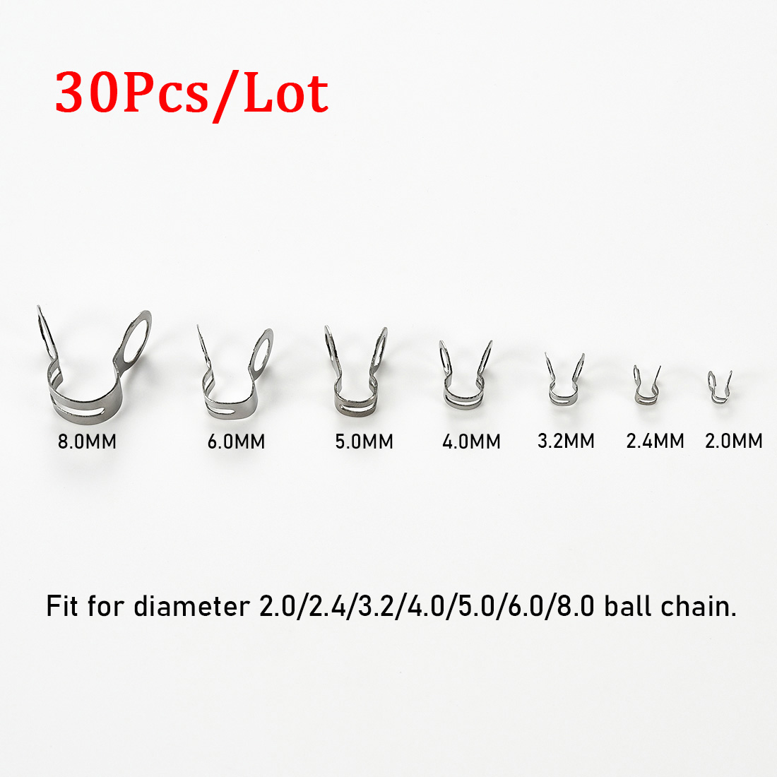 30Pcs Stainless Steel Ball Cha - огляд і ціна Jewelry Making Metal