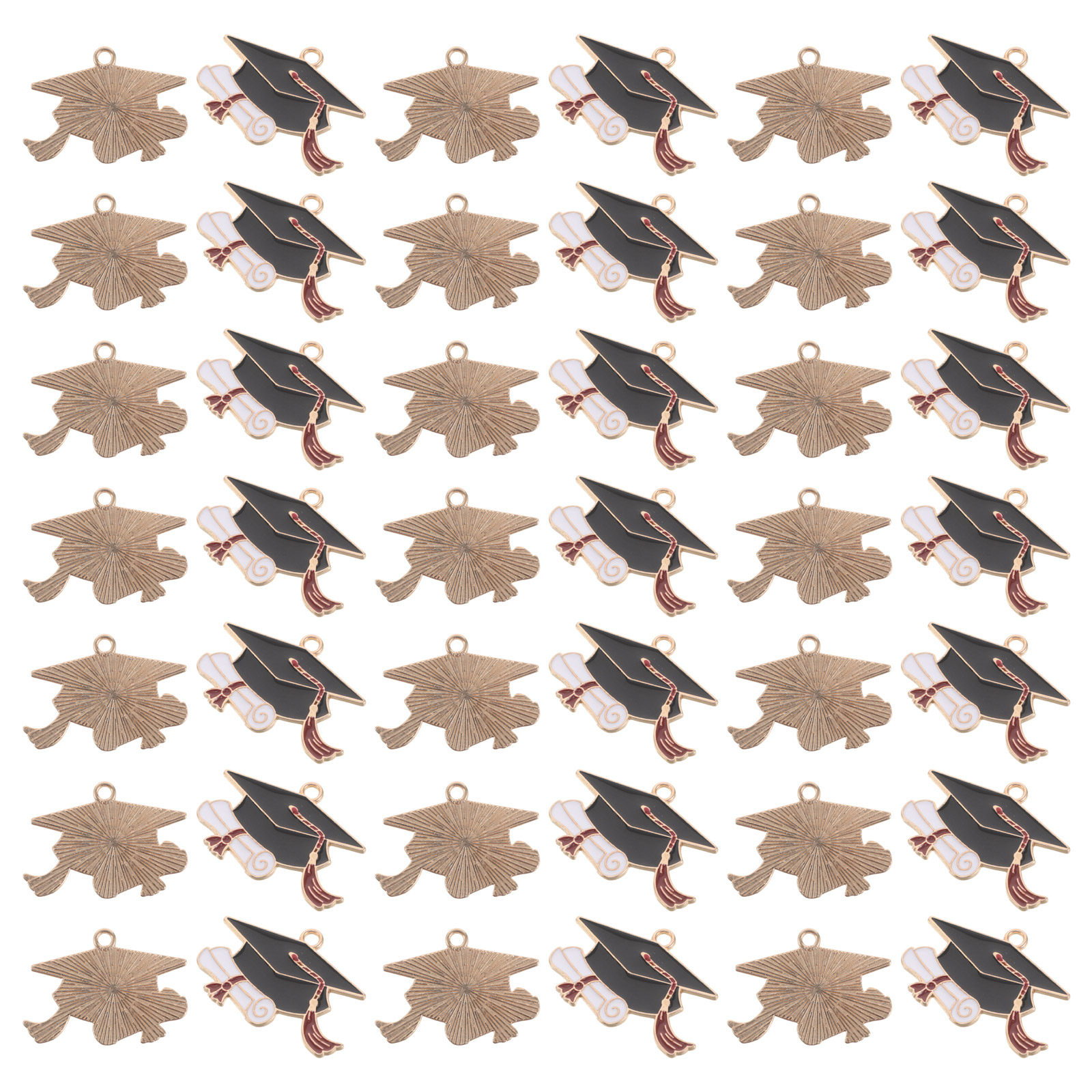 50Pcs Graduation Cap Pendants  - огляд і ціна Jewelry Making Diploma