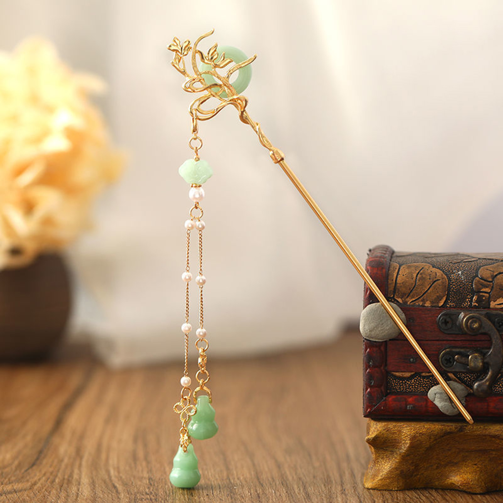 Chinese Style Glass Hairpin Fo - огляд і ціна Jewelry Making Adults