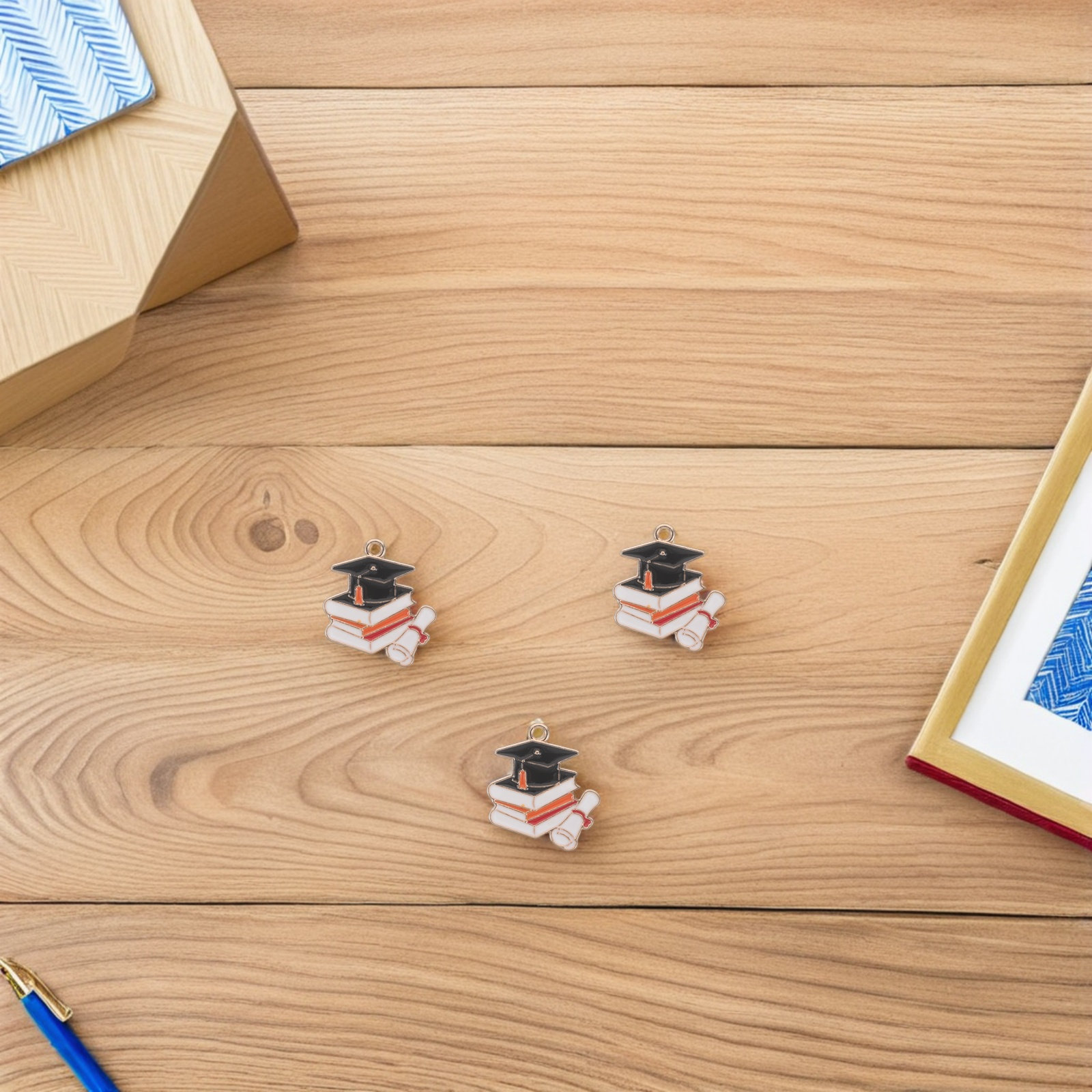 50Pcs Graduation Cap Pendants  - огляд і ціна Jewelry Making Diploma