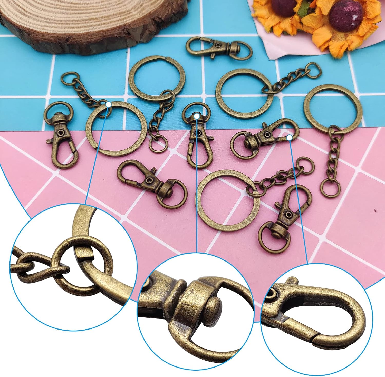 15/30 Set Swivel Lobster Clasp - огляд і ціна Jewelry Making Jump Rings