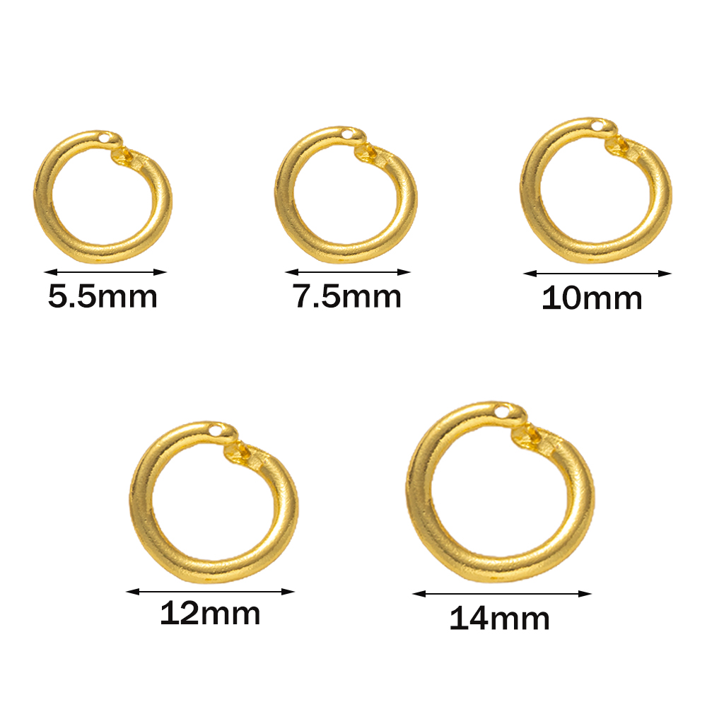 10pcs 18K Gold Plated Brass Lo - огляд і ціна Jewelry Making Jump Rings