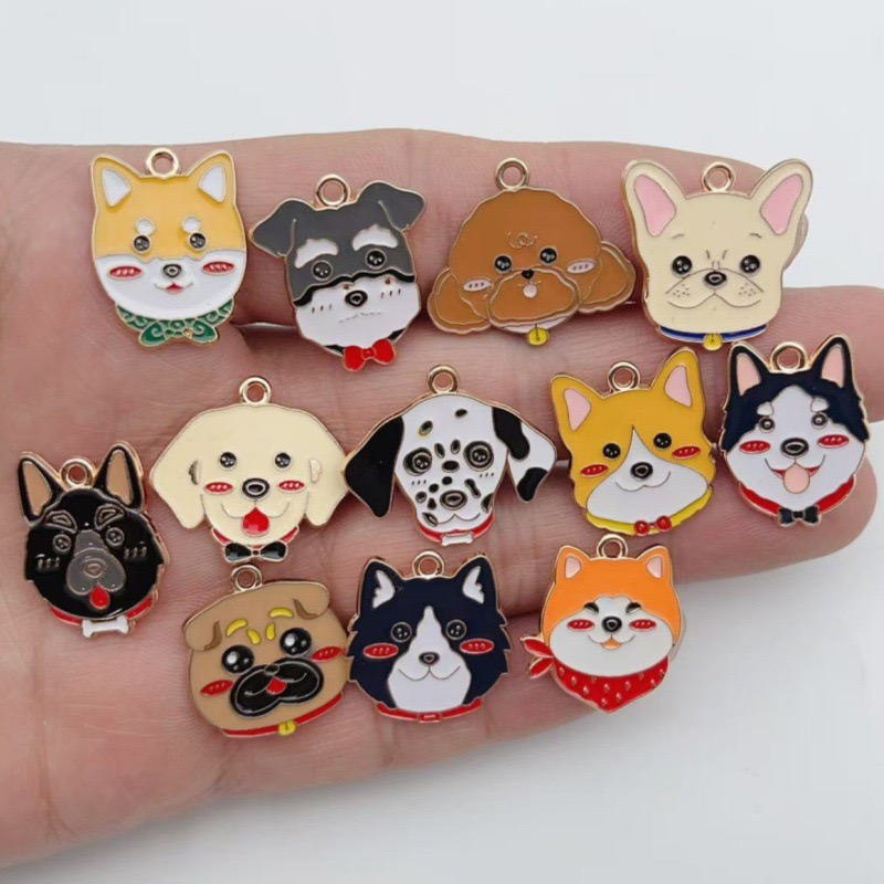 12pcs cartoon pet spotted dog  - огляд і ціна Jewelry Making Earrings