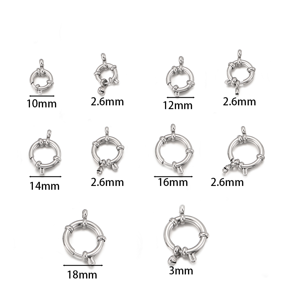 2pcs Stainless Steel Round Spr - огляд і ціна Jewelry Making Name