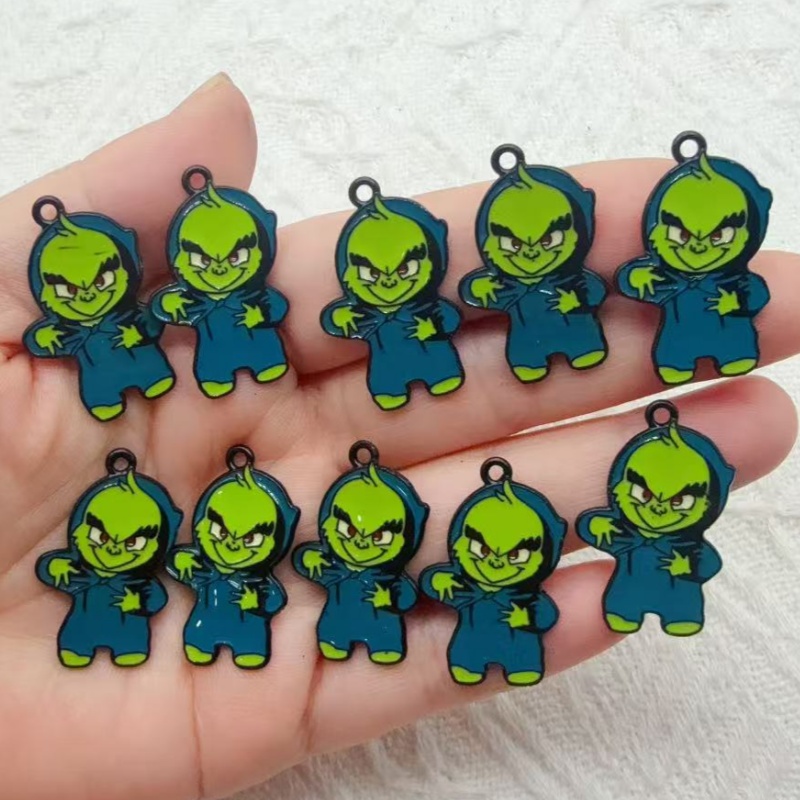 10pcs alloy drip oil cartoon C - огляд і ціна Jewelry Making Earrings
