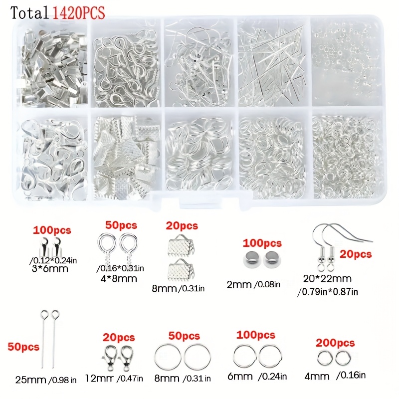 1420pcs 1box Jewelry Findings  - огляд і ціна Jewelry Making Jump Rings
