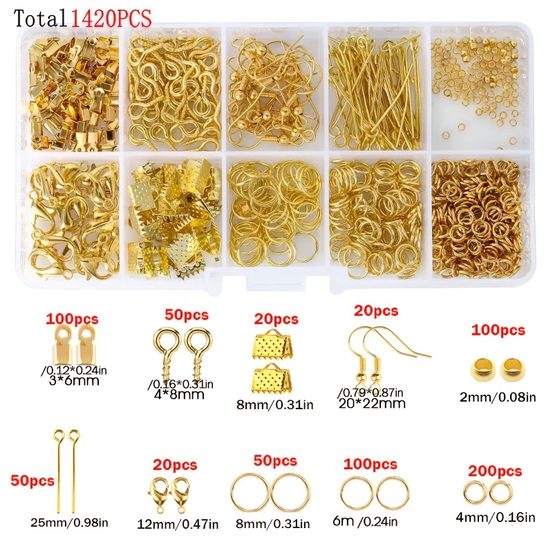 1420pcs 1box Jewelry Findings  - огляд і ціна Jewelry Making Jump Rings
