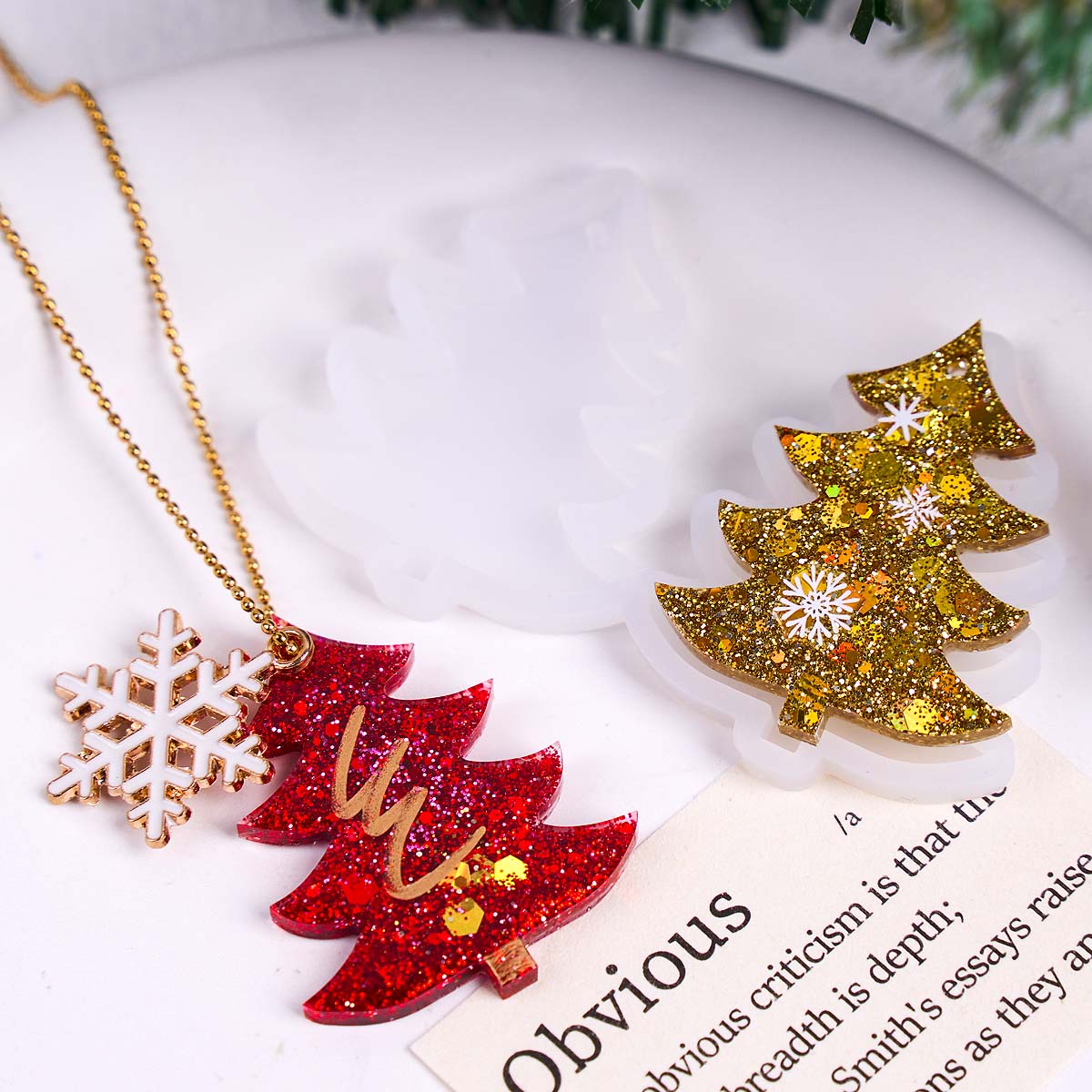 Christmas Tree Pendant Silicon - огляд і ціна Jewelry Making Mold