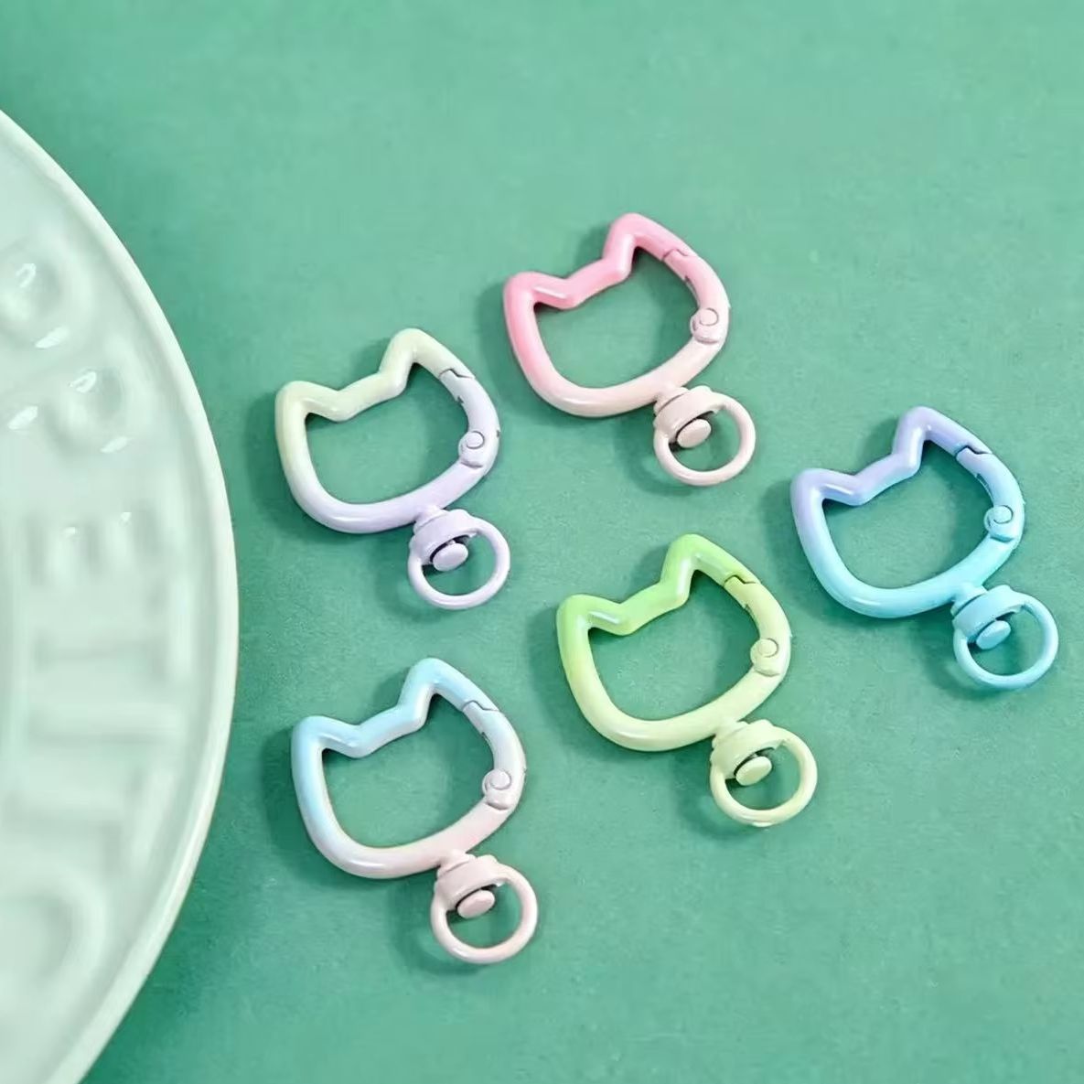 5-10PCS Gradient Cute Cat Clas - огляд і ціна Jewelry Making Metal