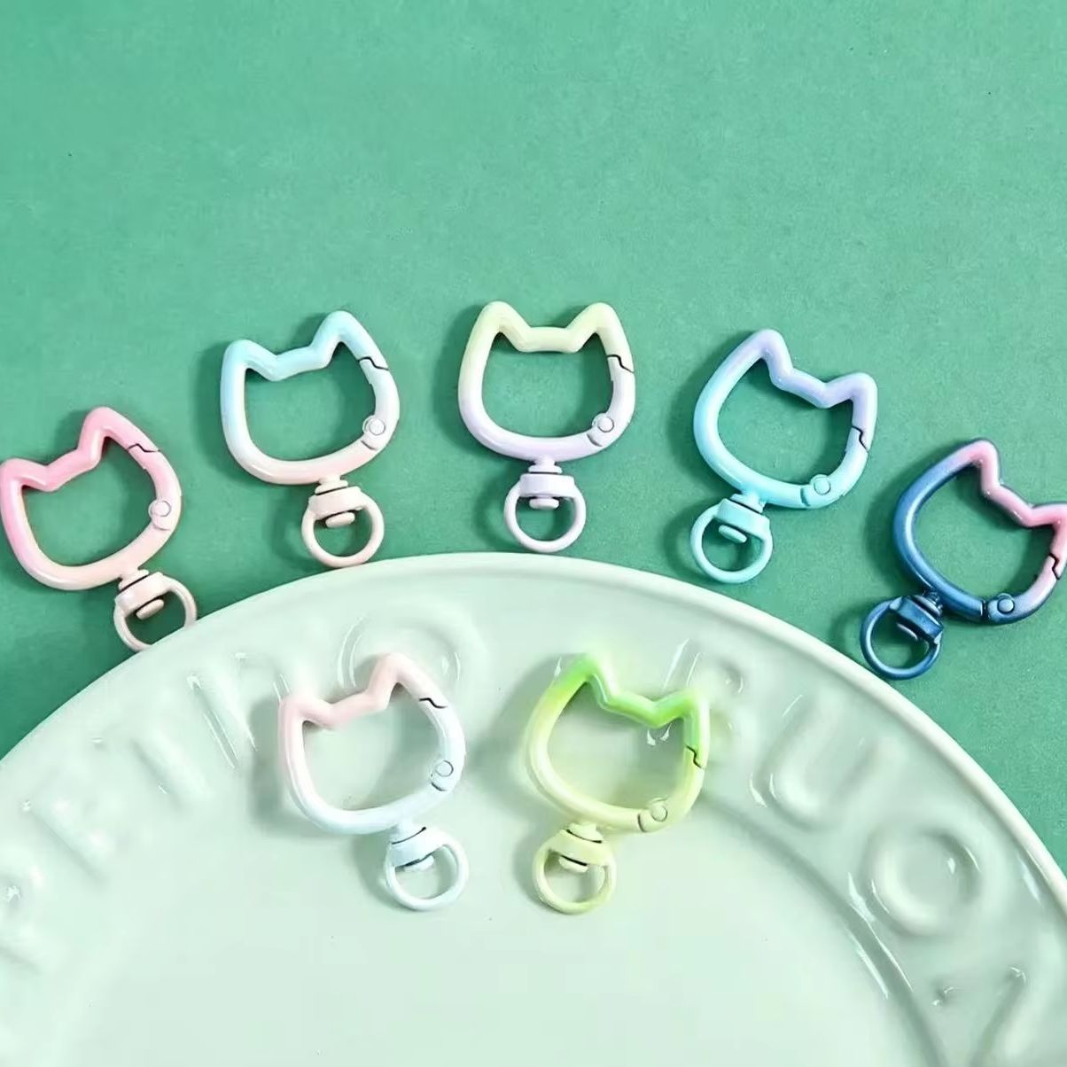 5-10PCS Gradient Cute Cat Clas - огляд і ціна Jewelry Making Metal